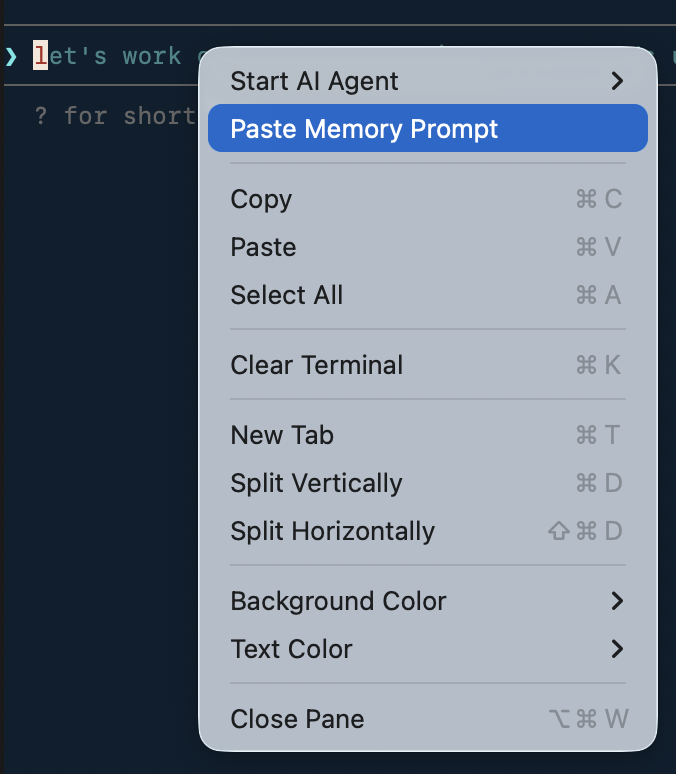 Beam toolbar showing Install Project Memory button